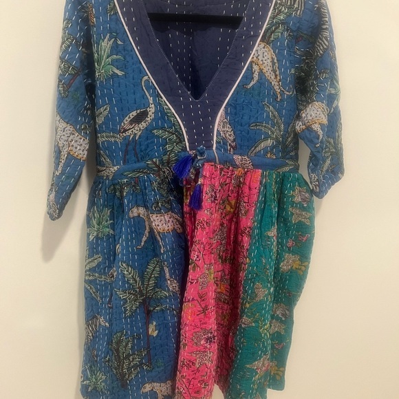 KANTHA DRESS MADE IN INDIA S/M - Picture 2 of 5